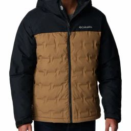Columbia Brown & Black Regular Fit Hooded Jacket-42