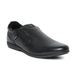 Red Chief Men Black Leather Semiformal Slip-Ons-image-73