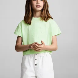 Mango Kids Girls Pure Cotton Applique T-Shirt With Styled Back-image-74