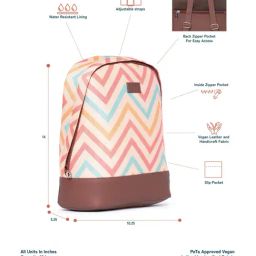 ZOUK Dome Daypack Multicolor Printed Mini Backpack image 2