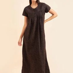 Sweet Dreams Brown Printed Night Gown-image-18