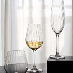 Home4U Bohemia Crystal Transparent Glass Sarah Waterfall Champagne Glass - Set Of 6, (260 ml)-9