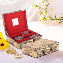 Aura Gold-Toned Set of 2 Regular Jewellery Organiser Organisers-36