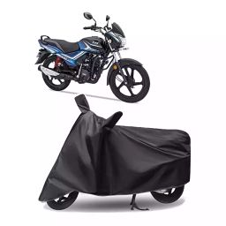 Auto Pearl Polyester Two Wheeler Cover for TVS Star City (Grey)-image-78