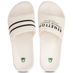 United Colors of Benetton Men's Off White Slides-20