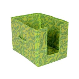 Kuber Industries Set Of 6 Green Metallic Leaf Printed Foldable Rectangle Cloth Saree Stacker image 3