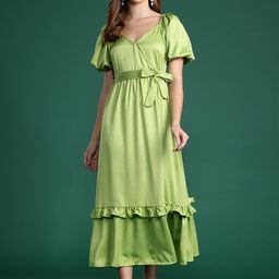DressBerry Puff Sleeve Ruffled Maxi Dress-picture-57