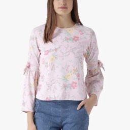DODO & MOA Pink Printed Top-image-91