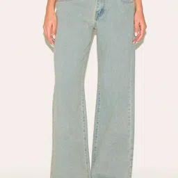 ZUYA Women Solid Casual Super Wide Leg Non Stretch Jeans-picture-22