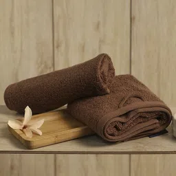 Monte Carlo Brown 2 Pieces 340 GSM Cotton Hand Towels-image-27