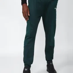 Reebok Green Cotton Regular Fit Joggers-image-31