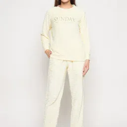 MADAME M Secret Yellow Graphic Print Sweatshirt With Pyjamas-image-11