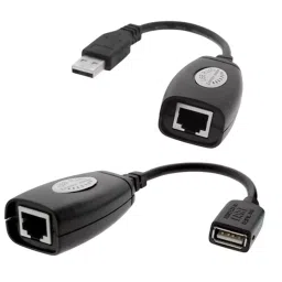 LOTA USB to RJ45 Extension Adapter Black Plug & Play Durable with Long-Range Connectivity, MST-124-LT-46