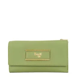 Baggit Olive Solid Tri-Fold Wallet for Women-image-65