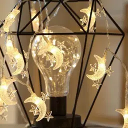 Homesake Yellow Copper 5M Moon And Star String Lights-picture-39