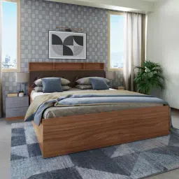Godrej Interio Upmods Lattice Engineered Wood Queen Hydraulic Bed - Brown & Dark Brown, Knock Down-image-47