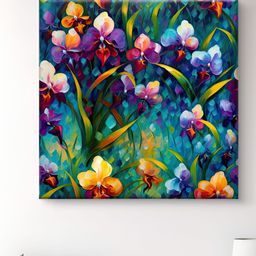 Myntra Elegant Homes Blue & Purple Floral Canvas Wall Art-image-28