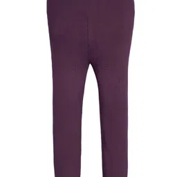 RVK Girls Solid Ankle Length Woollen Leggings - Dark Purple-picture-41