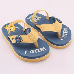 Cute Walk by Babyhug Slip On Style Flip Flops with Cartoon Graphics & Applique - Blue-picture-38