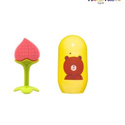 NeonateCare Baby Grooming Kit with Baby Soft Silicone Baby Fruit Shaped Teether Teething Toy for New Borns Toddlers -  ( Green Oval GK -  Peach Fruit teether)( Color and design may vary)-9