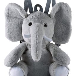 Frantic Premium Quality Soft Design Full Body Grey Jamie Elephant Bag for Kids - 14 Inch-image-34