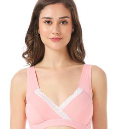 Bella Mama Cotton Nursing Padded Bra -Pink-image-20