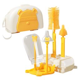 Bembika Baby Bottle Brushes: The Ultimate Bottle Brush Set For Your Baby'S Feeding Bottle Brush And Nipple Cleaner Brush Needs Mango Yellow-Portable 8-Piece Set-picture-13