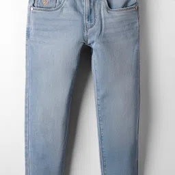 US Polo Assn Cotton Woven Slim Fit Denim Solid Color Weave Jeans - Light Blue-picture-20