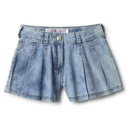 Tales & Stories Denim Woven Pleated Washed Shorts - Light Blue-picture-39