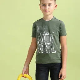 U.S. Polo Assn. Kids Boys Typography Printed Pure Cotton T-shirt-picture-18