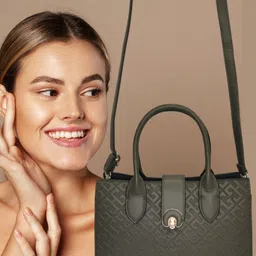 Wenz Geometric Printed Structured Handheld Bag image 2