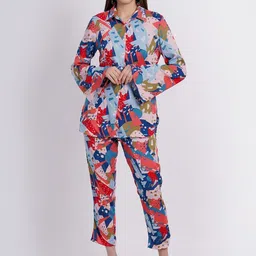 SHAHVEER CREATION Printed Shirt With Trousers Co-Ords-49