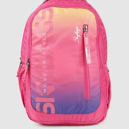 Skybags Unisex Fuchsia Typography Backpack-61