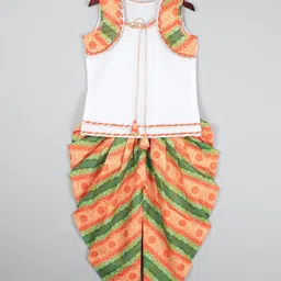 SHAHUDI DESIGNER Girls Printed Top with Dhoti Pants-picture-17