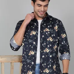 Cantabil Men Original Floral Opaque Printed Casual Shirt-image-81
