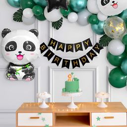 Special You 46 Pcs Green & White Birthday Decorations-image-44