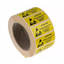 RS PRO Yellow Paper ESD Label Attention-Text 38x16 mm, 3643571 (Pack of 1000 Piece)-22