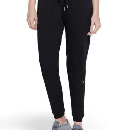 Amante Black Cotton Joggers-image-63