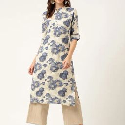 Divena Multicolor Floral Print Straight Kurta-image-6