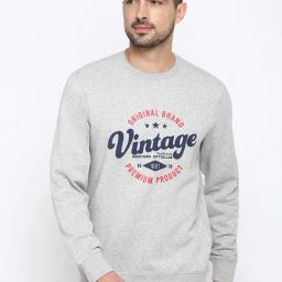Van Heusen Athleisure Regular Fit Crew Neck Long Sleeve Sweatshirt - Grey Melange VT-image-85