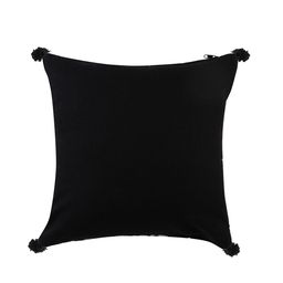 BLANC9 Black & White Set of Single Self Design Square Cushion Covers image 5