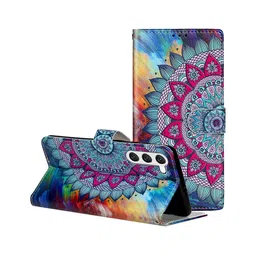 PEEPERLY Abstract Printed Samsung Galaxy S24 5G Flip Case Mobile Accessories-76