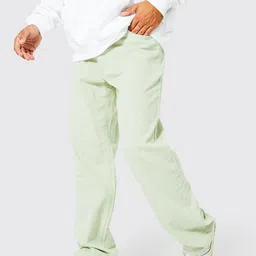 boohooMAN Regular Fit Corduroy Trousers-image-52