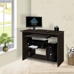 Delite Kom Melanza Flowery Wenge Brown Engineered Wood Computer Desk-image-31