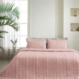 DDECOR Live beautiful Geometric Castle Dusty Rose 210 TC Cotton Comforters - Set of 3-16