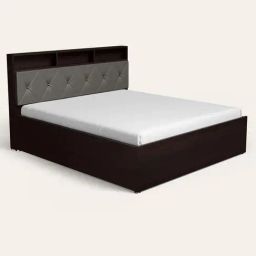 Godrej Interio Upmods Lattice Engineered Wood Queen Box Bed - Cinnamon & Gun Metal, Knock Down-16