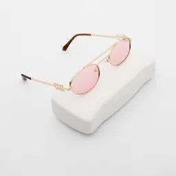 PELLE LUXUR Women Round Sunglasses with UV Protected Lens PL25GS04-28