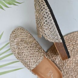 Jove Women Woven Design Mules Flats-image-6