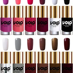 VOLO Set Of 12 Luxury Super Shine Nail Polish-9.9ml Each-  Combo-No.84-42