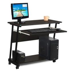 Delite Kom Calix Flowery Wenge Black Metal Computer Desk-21